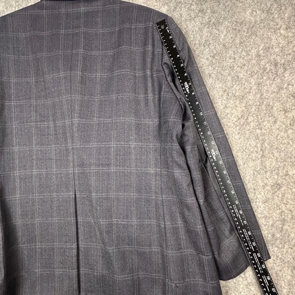 Joseph & Feiss Sport Coat Mens 44S Gray Gold Wool Classic Fit Herringbone Blazer